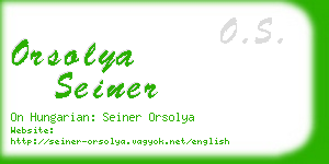 orsolya seiner business card